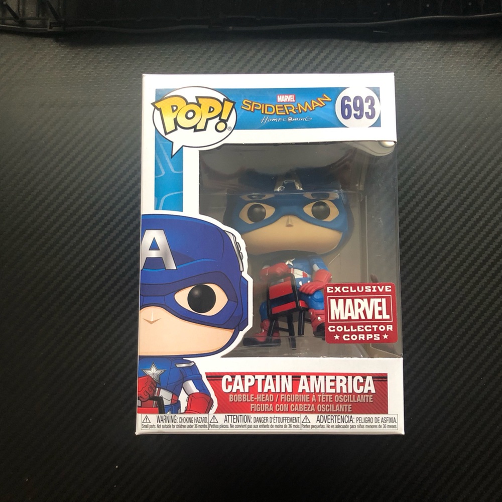 Funko Marvel Captain America Pop! Figure - Blue, Red, White